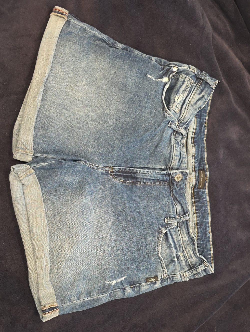 Silver Jeans Light Blue Boyfriend Shorts